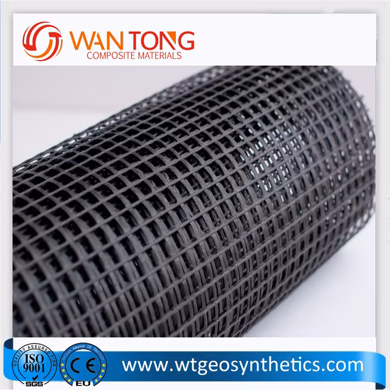 Geogriglia in poliestere biassiale rivestita in PVC ad alta resistenza Geogriglia in poliestere composito