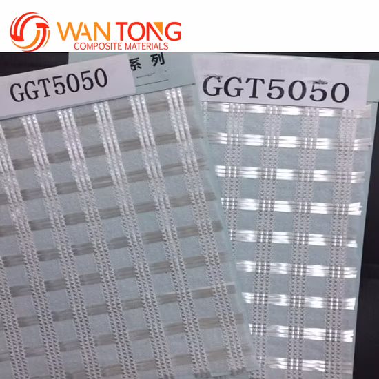 Geogriglia non tessuta composita di rinforzo dell'asfalto del geotessile della geogriglia della vetroresina 50/50kn